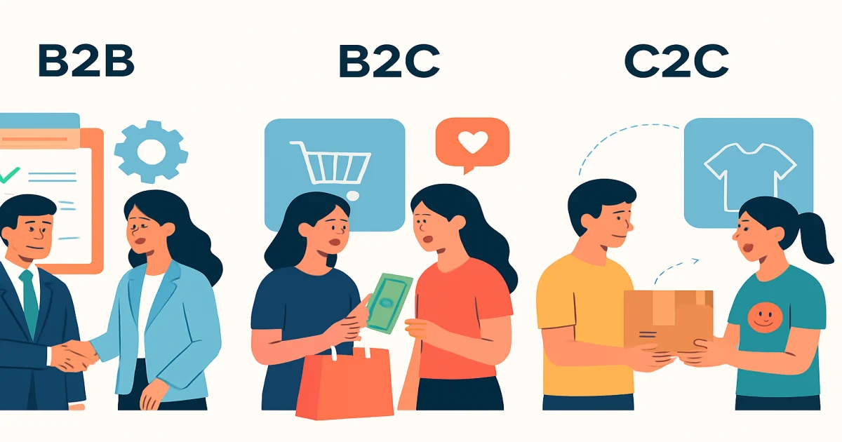 Що таке B2B, B2C і C2C та чим відрізняються ці моделі
